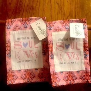 Set of 2 Soul Loves Tea Towel Song of Solomon 3:4